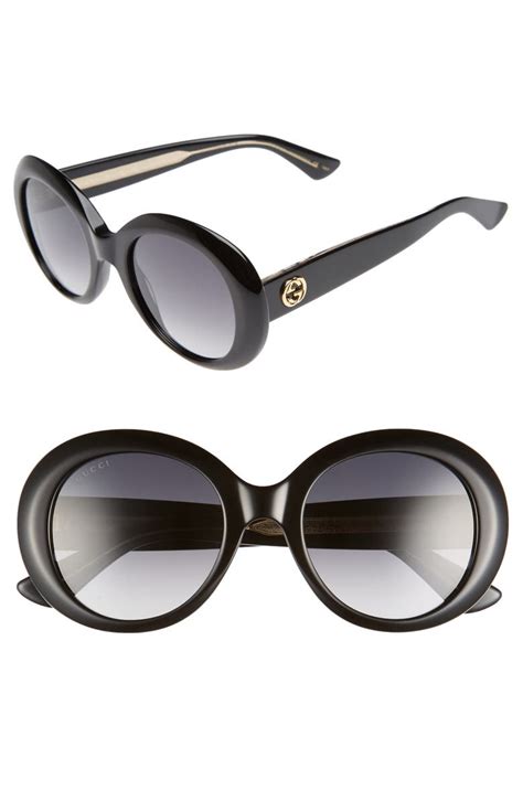 gucci 51mm round sunglasses|Round & Oval Sunglasses for Women .